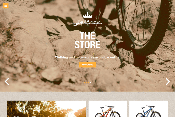 Juliana Bicycles website preview